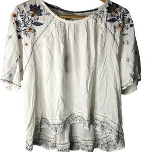 Knox Rose Blouse Size XL Hi-Low Floral Embroidered Peasant Flowy NWT